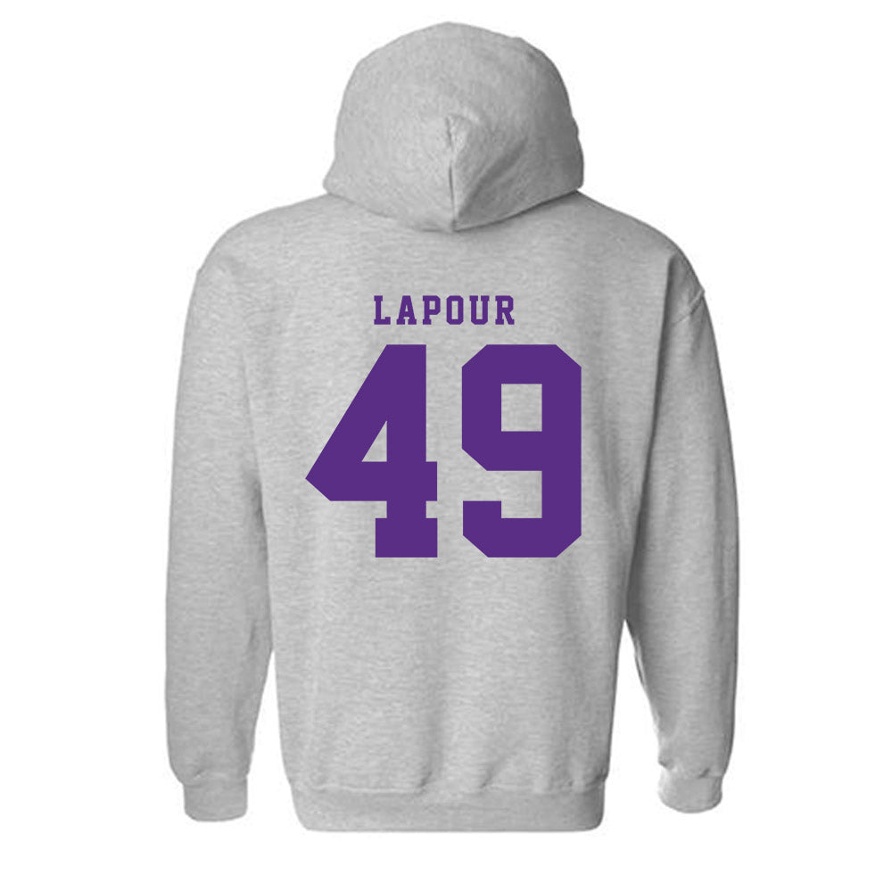 TCU - NCAA Baseball : Tommy LaPour - Classic Shersey Hooded Sweatshirt-4