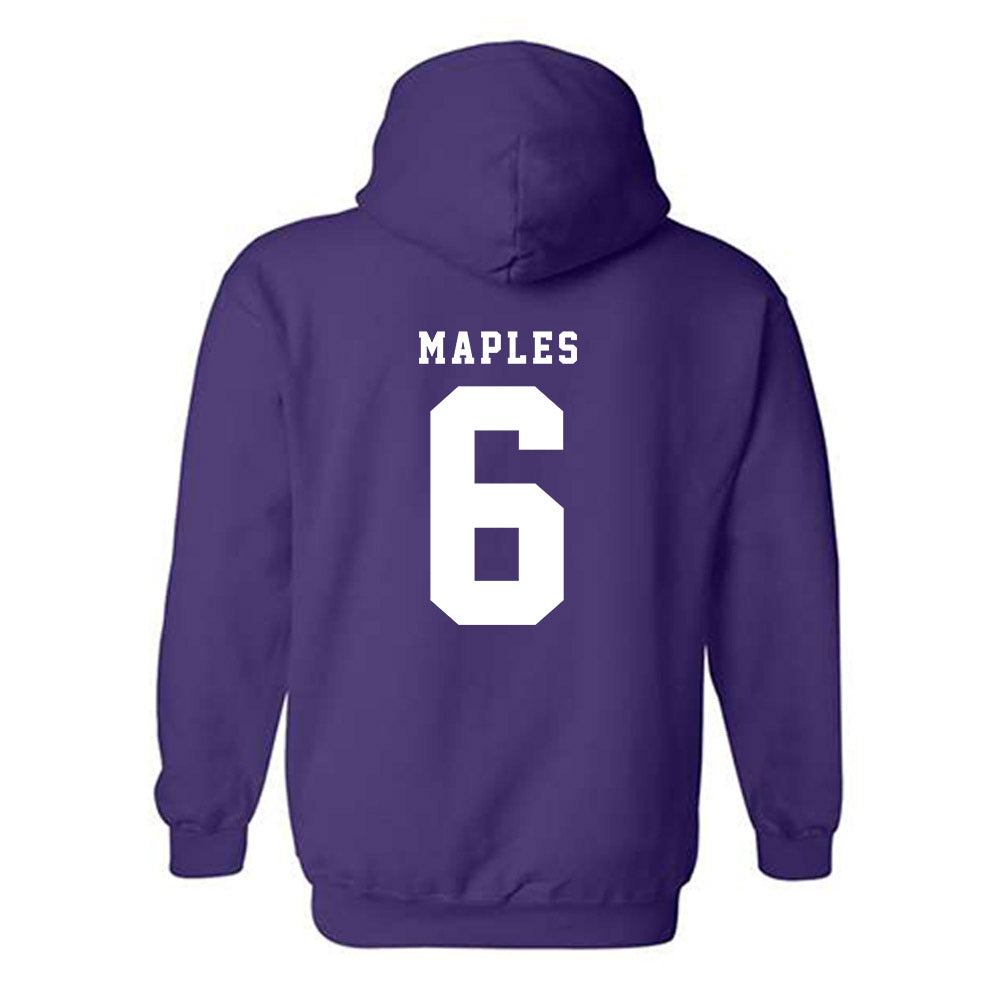 TCU - NCAA Football : Jayden Maples - Classic Shersey Hooded Sweatshirt-5