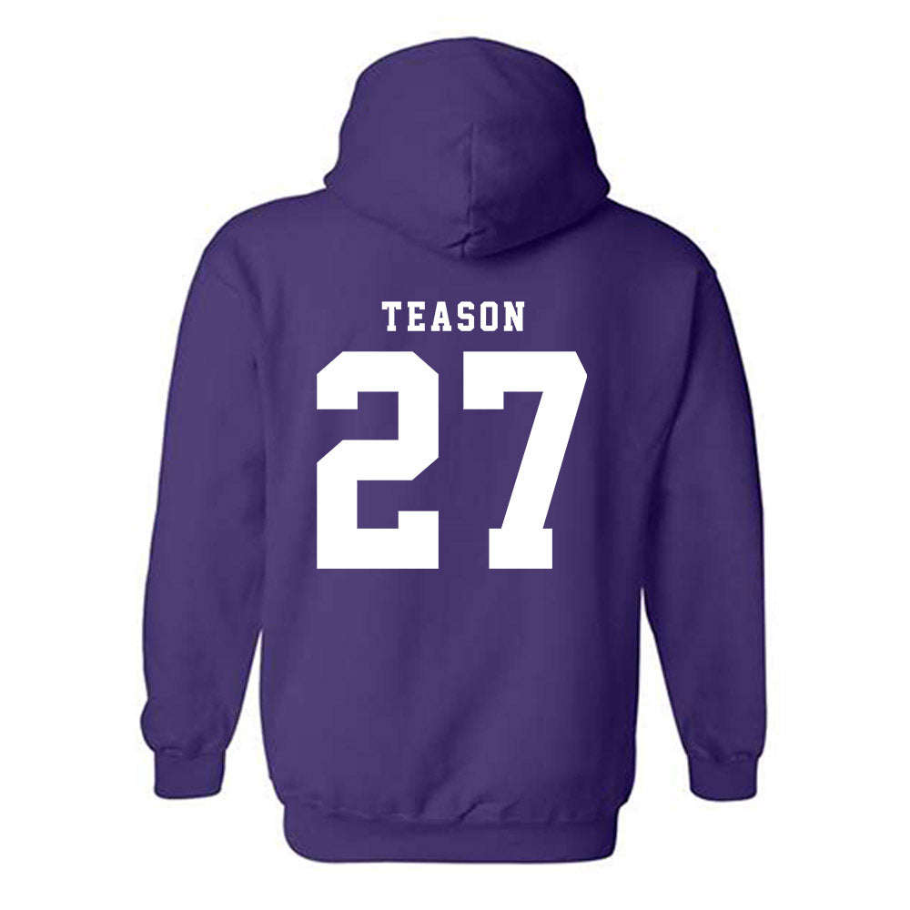 TCU - NCAA Football : Michael Teason - Classic Shersey Hooded Sweatshirt-5