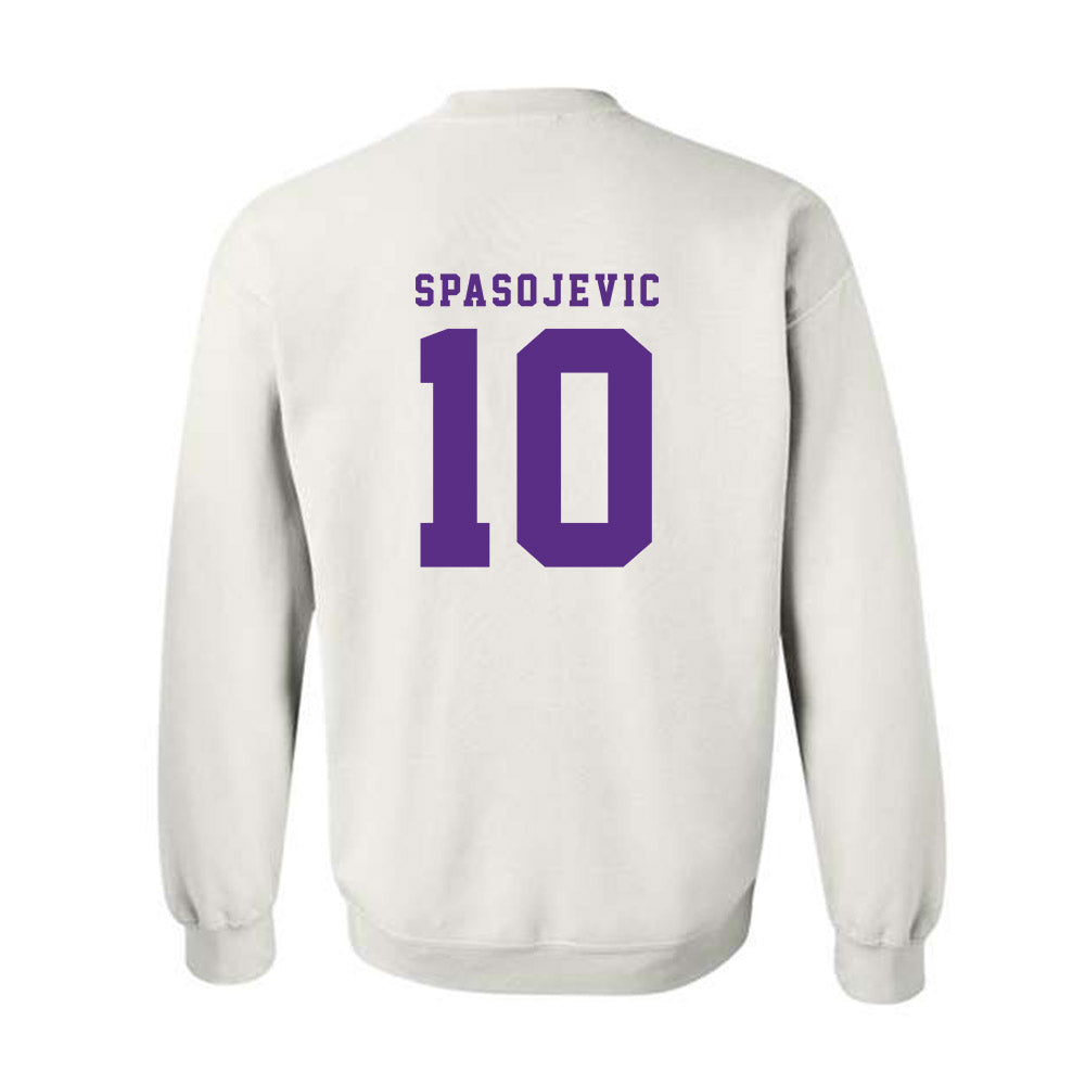 TCU - NCAA Men's Basketball : Milos Spasojevic - Classic Shersey Crewneck Sweatshirt-3