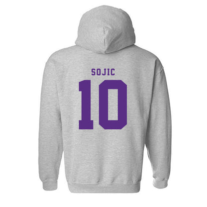 TCU - NCAA Men's Basketball : Milos Sojic - Classic Shersey Hooded Sweatshirt-3