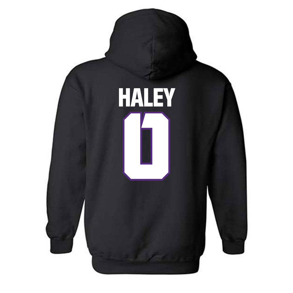 TCU - NCAA Football : Sam Haley - Sports Shersey Hooded Sweatshirt-1