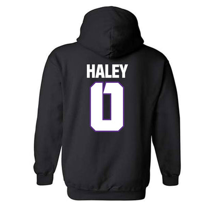 TCU - NCAA Football : Sam Haley - Sports Shersey Hooded Sweatshirt-1