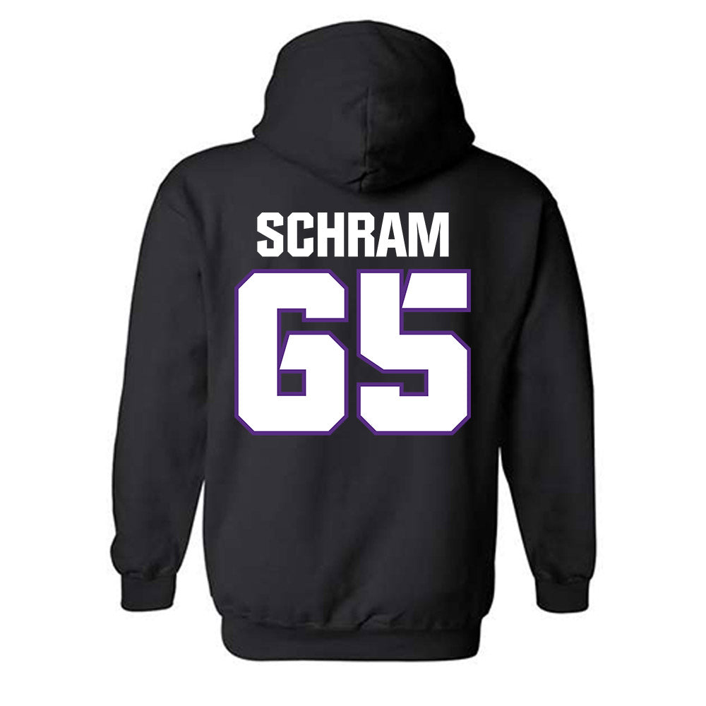 TCU - NCAA Football : Logan Schram - Sports Shersey Hooded Sweatshirt-1