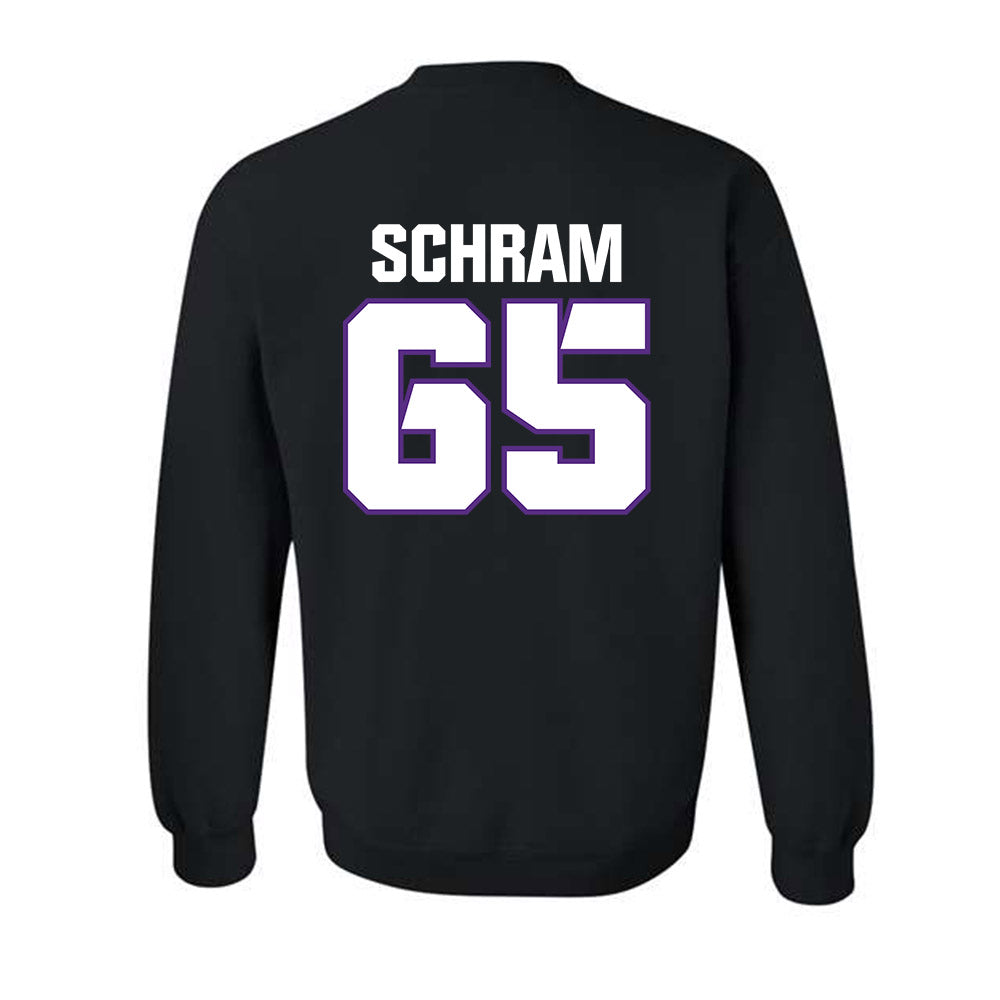 TCU - NCAA Football : Logan Schram - Sports Shersey Crewneck Sweatshirt-1