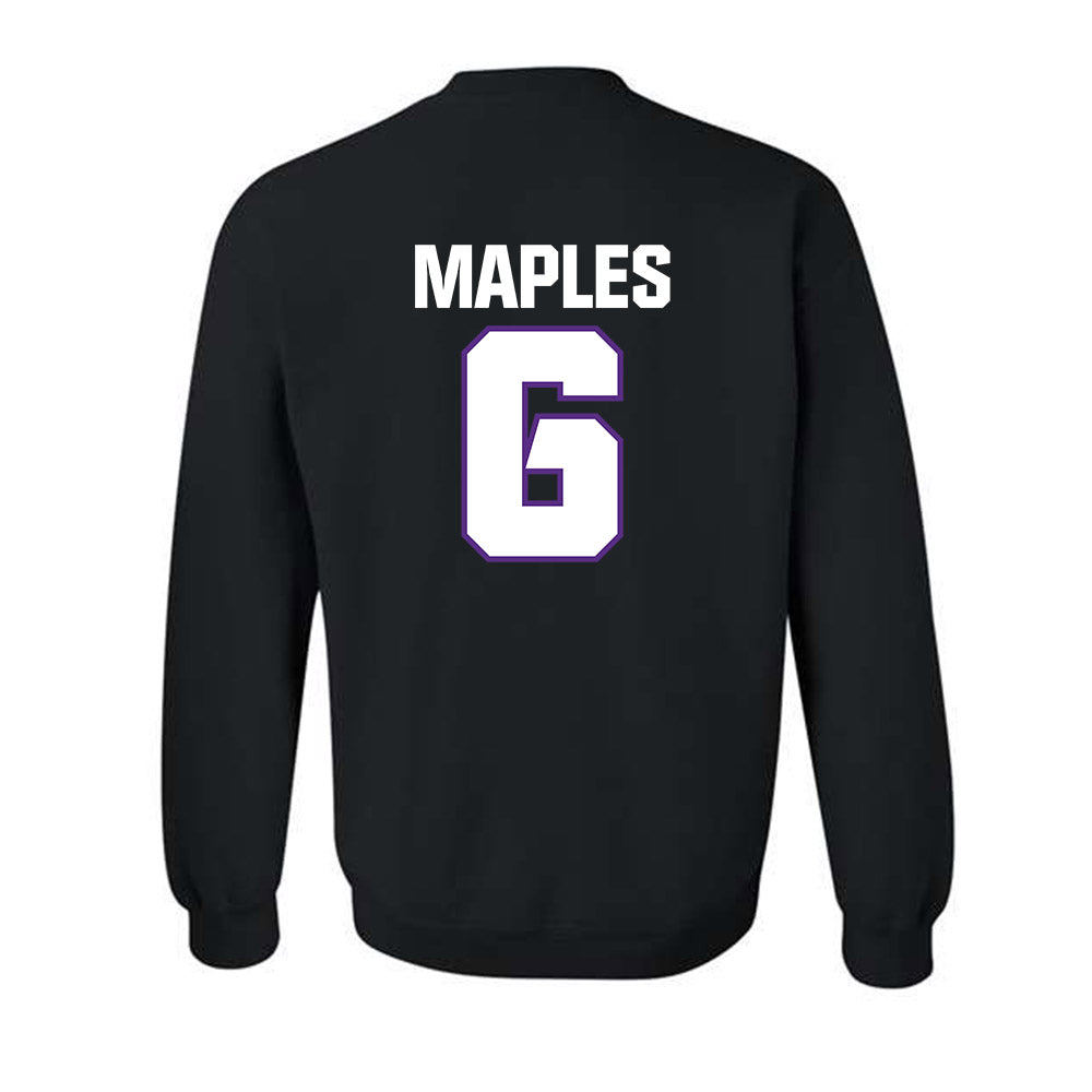 TCU - NCAA Football : Jayden Maples - Sports Shersey Crewneck Sweatshirt-1
