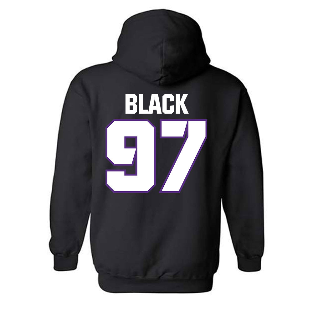 TCU - NCAA Football : Easton Black - Sports Shersey Hooded Sweatshirt