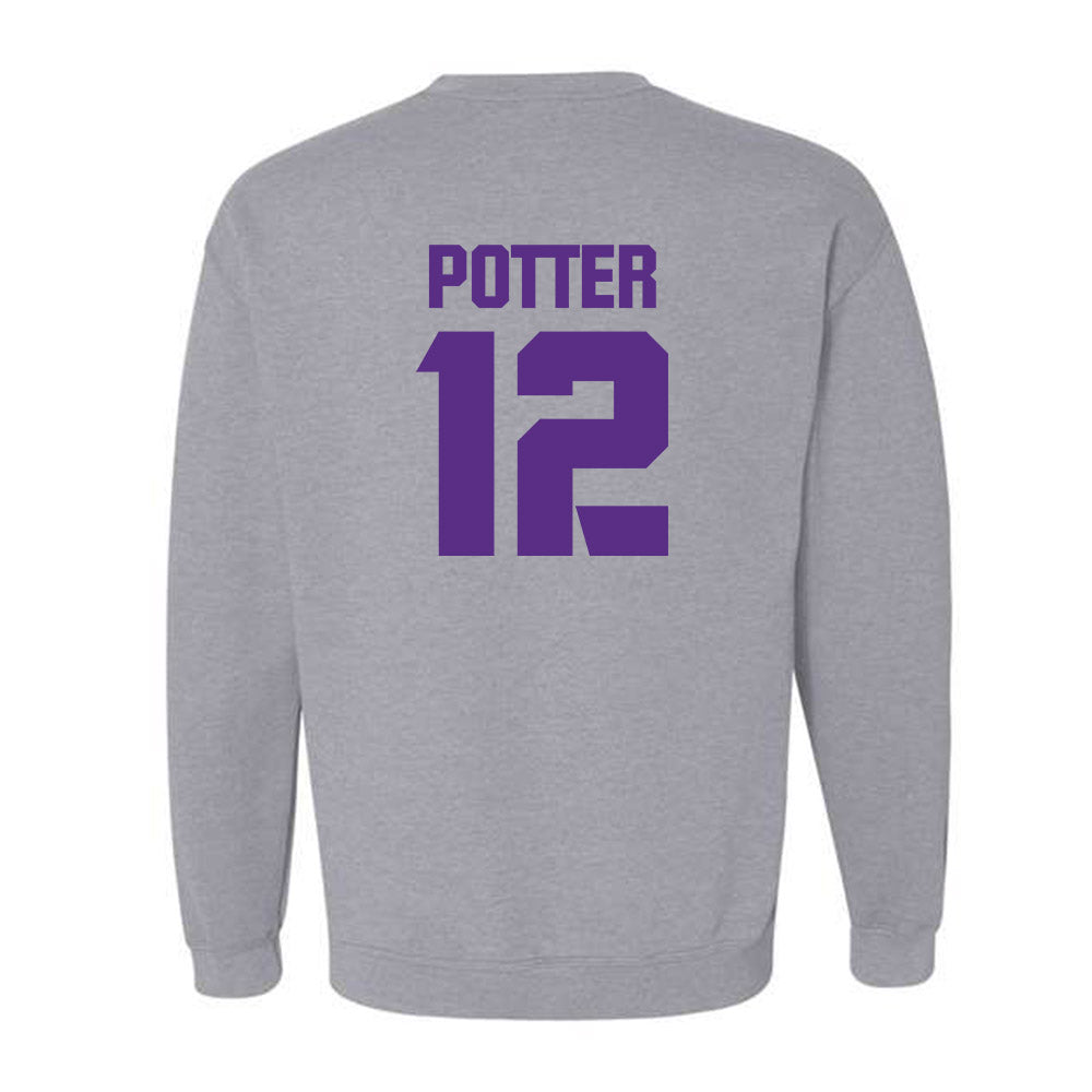 TCU - NCAA Football : David Potter - Sports Shersey Crewneck Sweatshirt-1