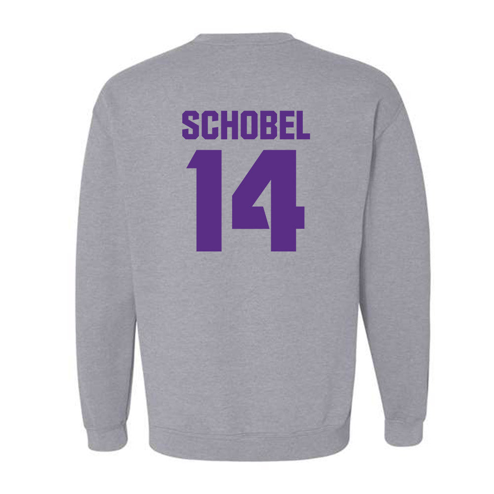 TCU - NCAA Football : John Schobel - Sports Shersey Crewneck Sweatshirt-1