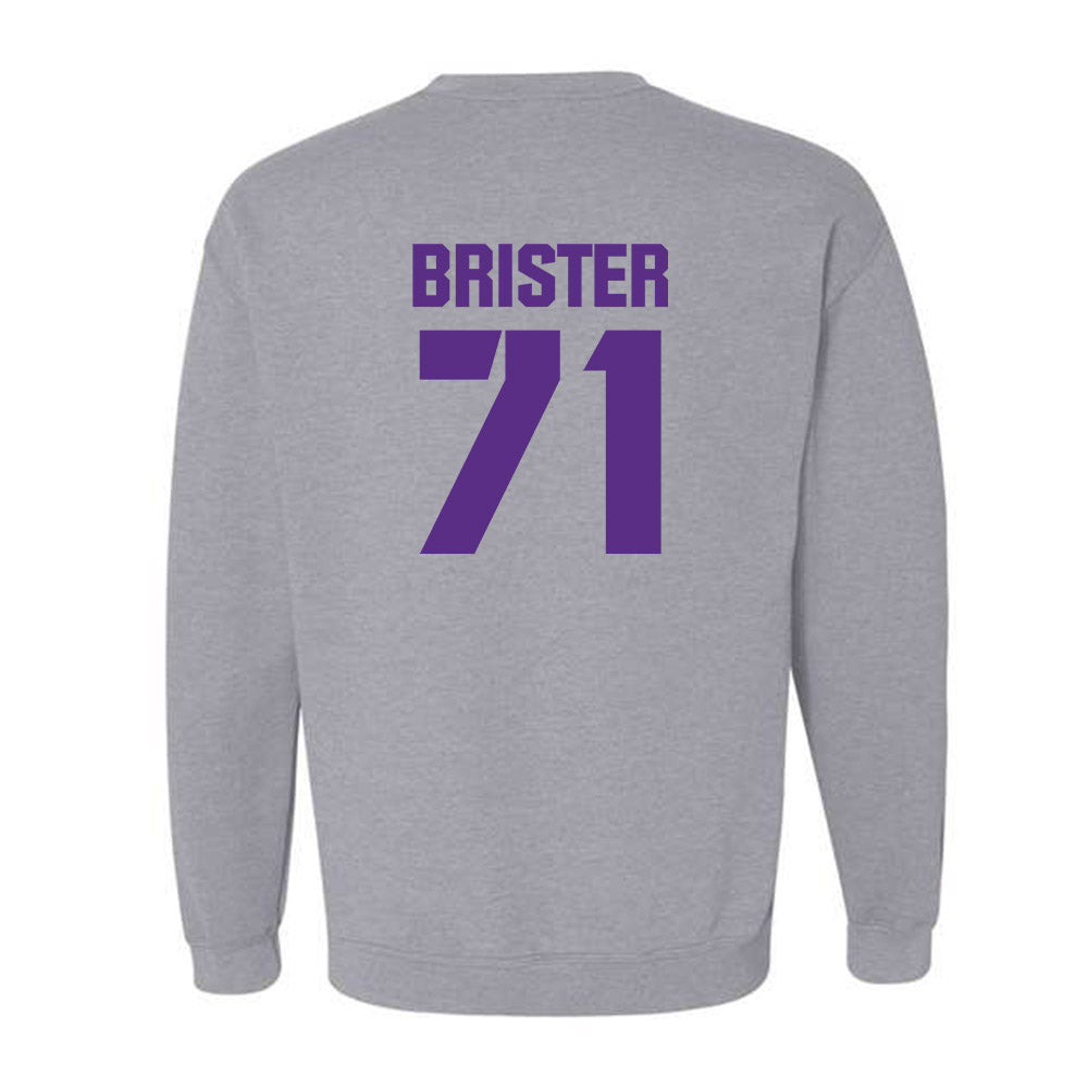 TCU - NCAA Football : Creece Brister - Sports Shersey Crewneck Sweatshirt-1