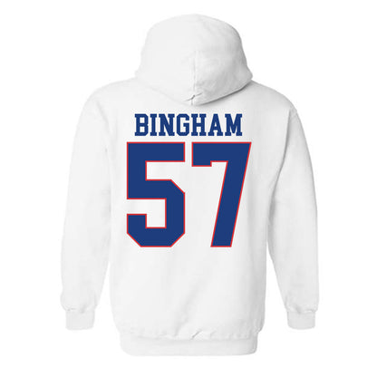 LA Tech - NCAA Football : Tadan Bingham - Sports Shersey Hooded Sweatshirt-1