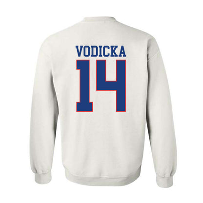 LA Tech - NCAA Football : Brady Vodicka - Sports Shersey Crewneck Sweatshirt-1