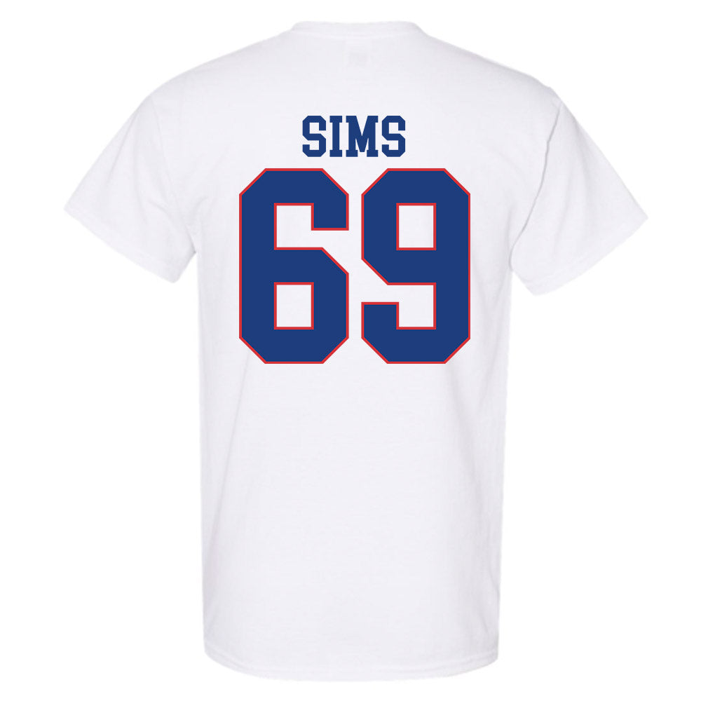 LA Tech - NCAA Football : Trent Sims - Sports Shersey T-Shirt-1