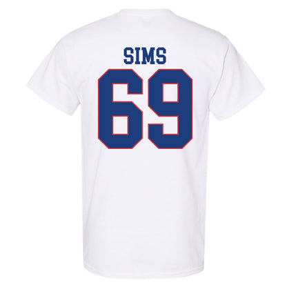 LA Tech - NCAA Football : Trent Sims - Sports Shersey T-Shirt-1