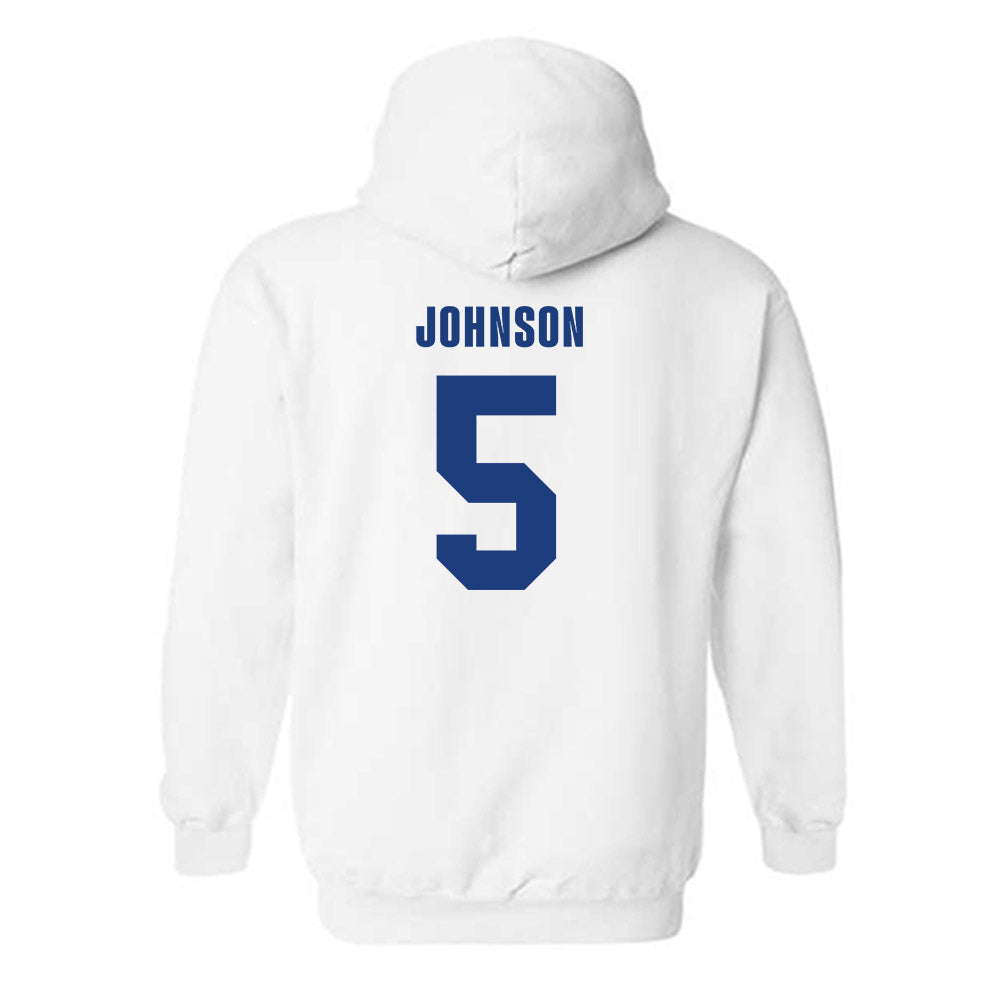 LA Tech - NCAA Football : Ahkhari Johnson - Classic Shersey Hooded Sweatshirt-1