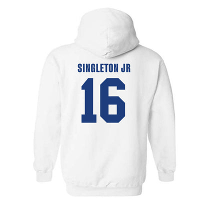 LA Tech - NCAA Football : Marques Singleton Jr - Classic Shersey Hooded Sweatshirt-1