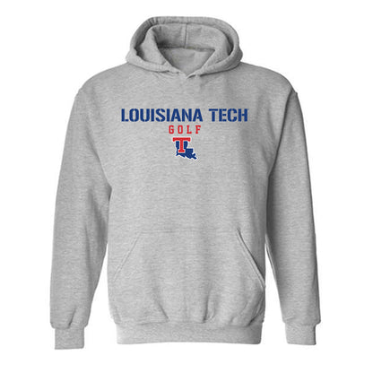 LA Tech - NCAA Men's Golf : Gray Kingrea - Classic Shersey Hooded Sweatshirt-0