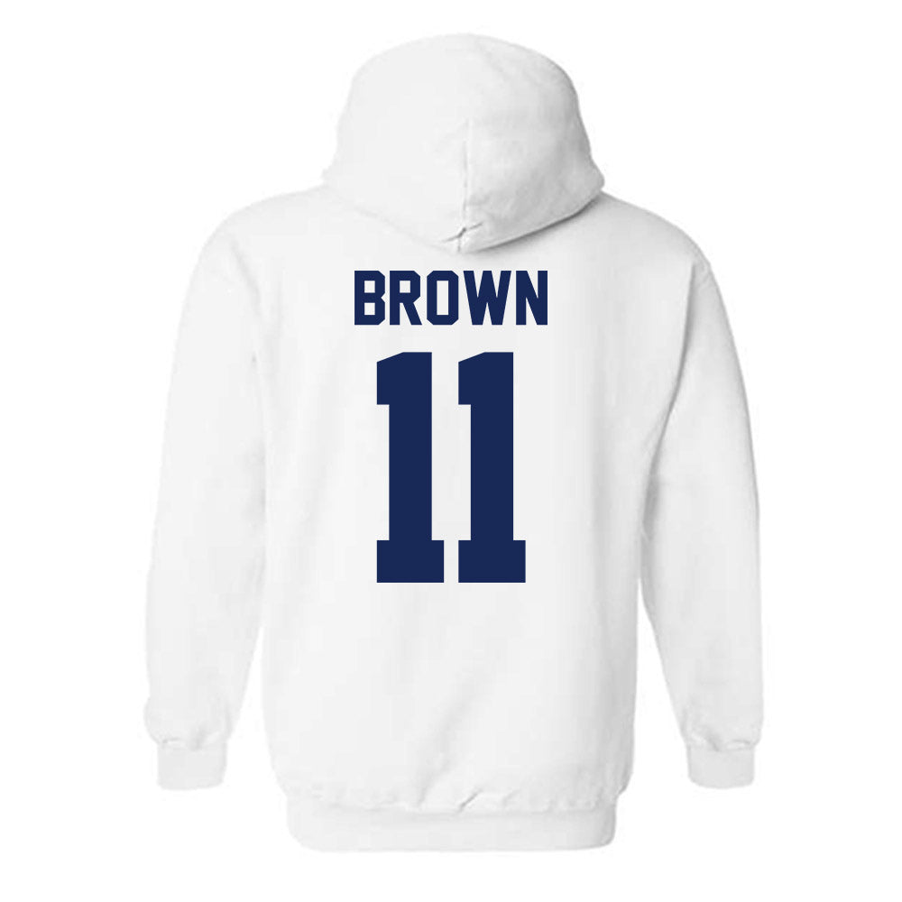 Rice - NCAA Football : Jacurri Brown - Classic Shersey Hooded Sweatshirt-1