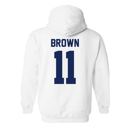 Rice - NCAA Football : Jacurri Brown - Classic Shersey Hooded Sweatshirt-1