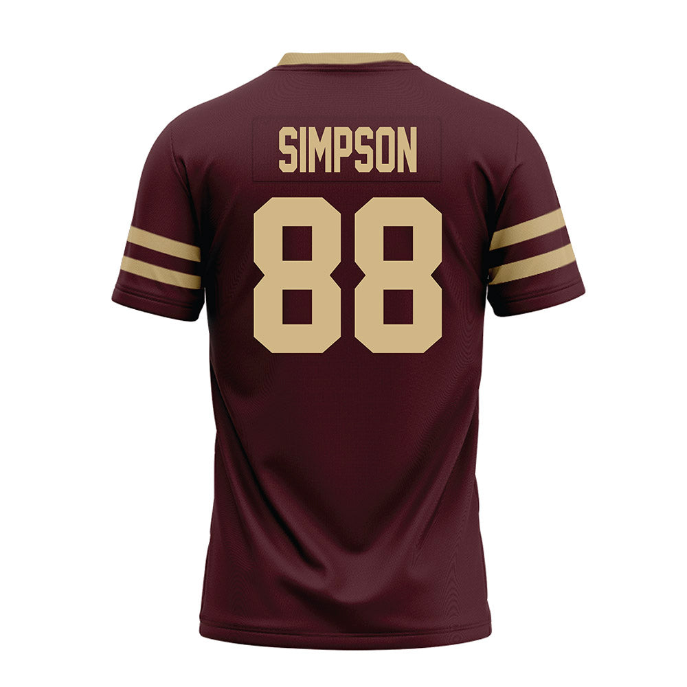 Texas State - NCAA Football : Jake Simpson - Premium Football Jersey-1