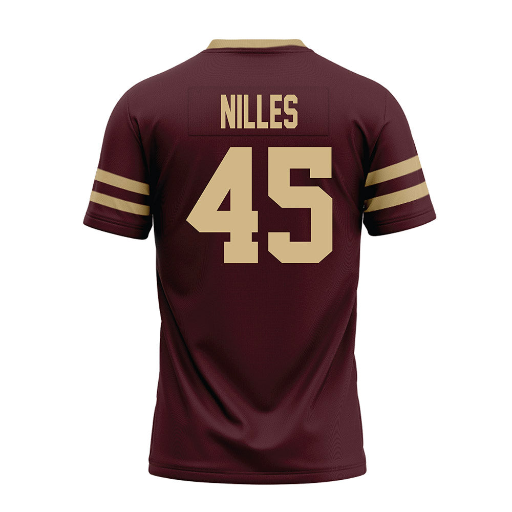 Texas State - NCAA Football : Cole Nilles - Premium Football Jersey-1