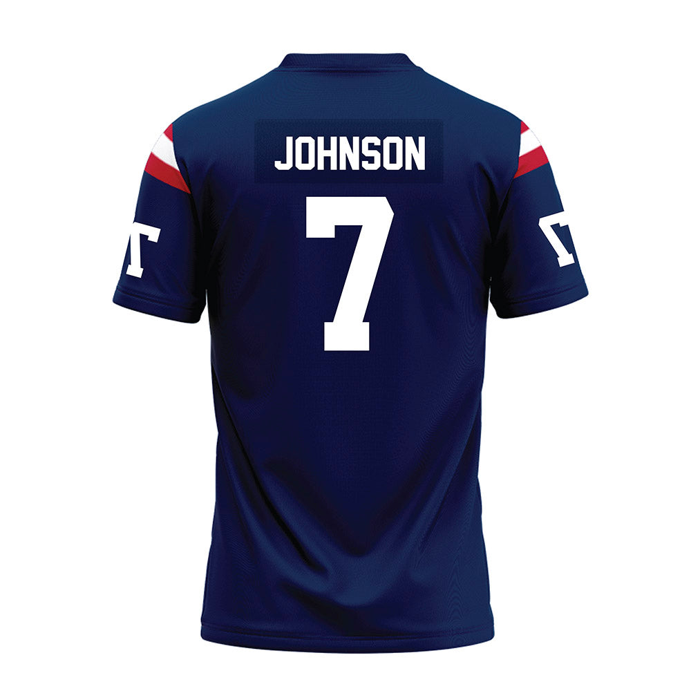 FAU - NCAA Football : Khmari Johnson - Blue Premium Football Jersey-1