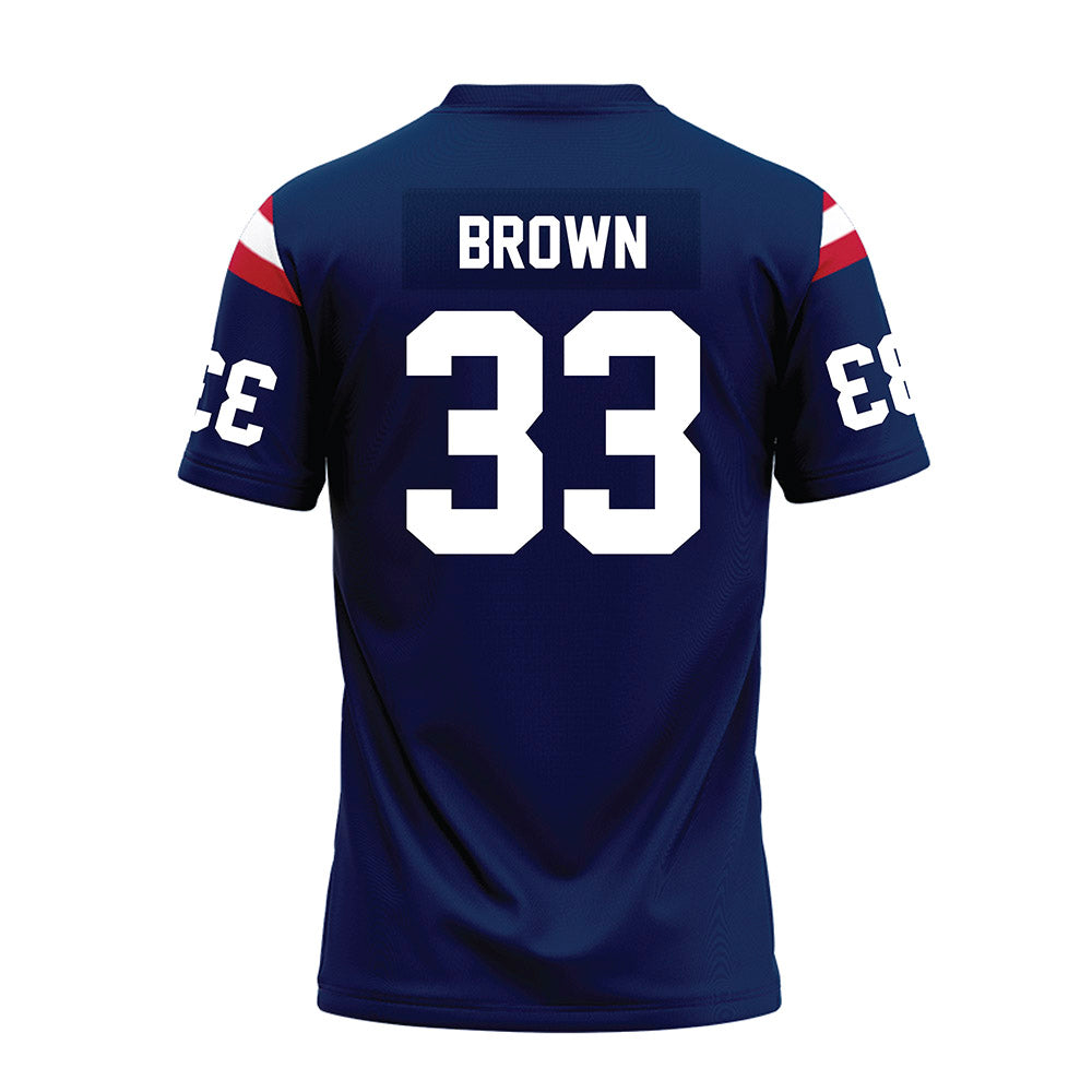 FAU - NCAA Football : Almari Brown - Blue Premium Football Jersey-1