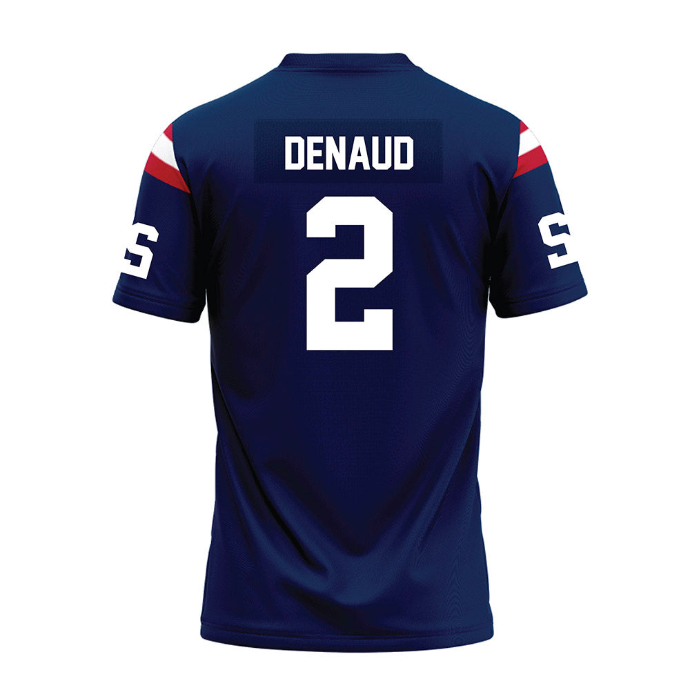 FAU - NCAA Football : wilky denaud - Blue Premium Football Jersey