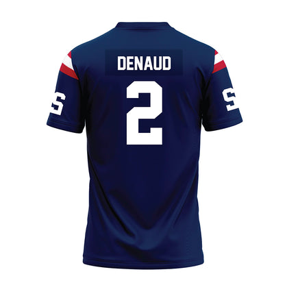 FAU - NCAA Football : wilky denaud - Blue Premium Football Jersey