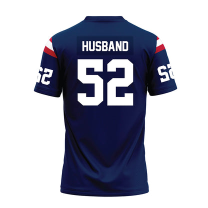 FAU - NCAA Football : Logan Husband - Blue Premium Football Jersey-1