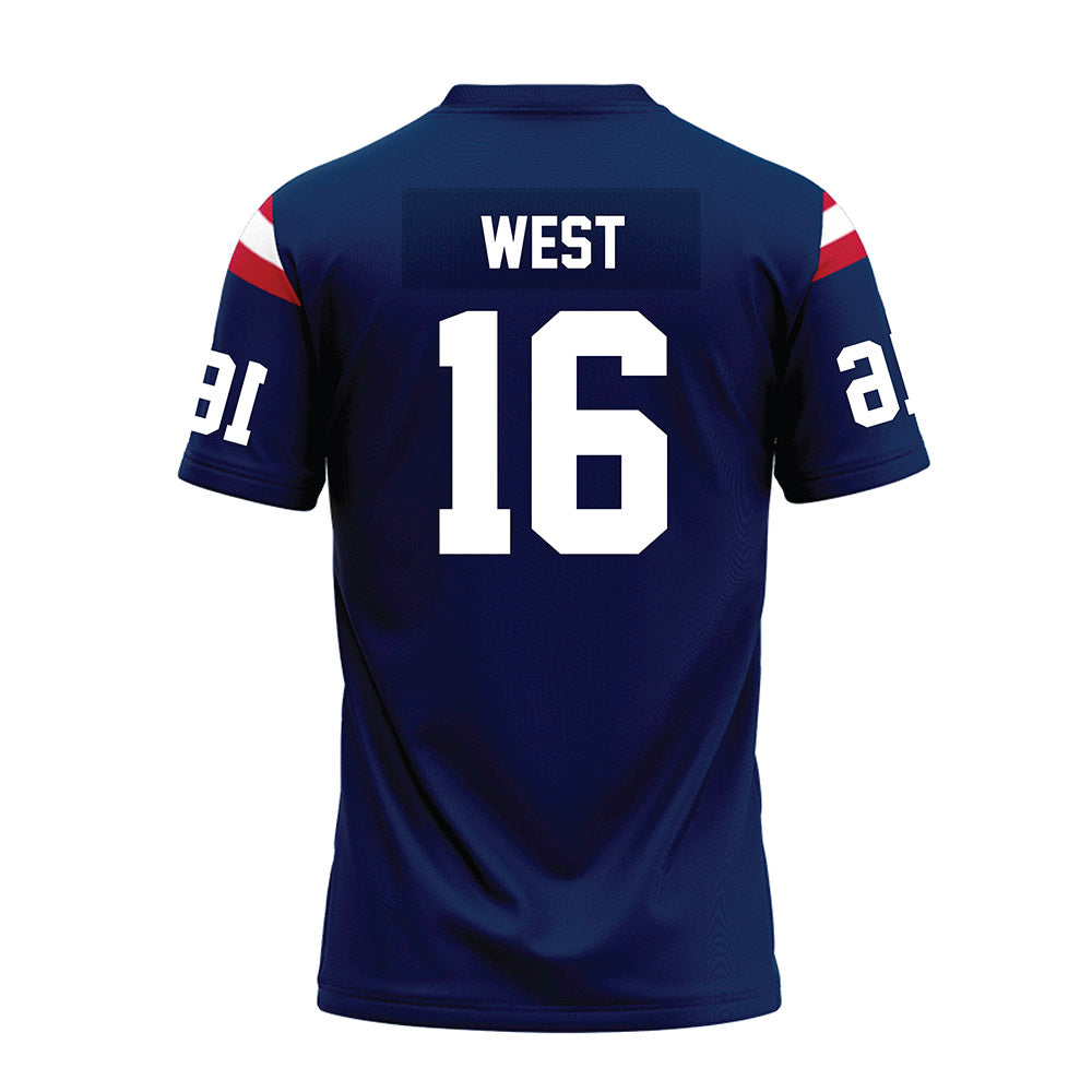 FAU - NCAA Football : Elijah West - Blue Premium Football Jersey-1