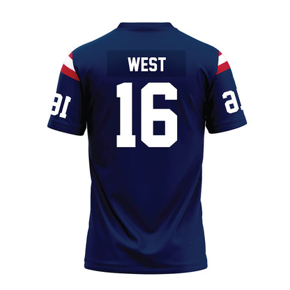 FAU - NCAA Football : Elijah West - Blue Premium Football Jersey-1