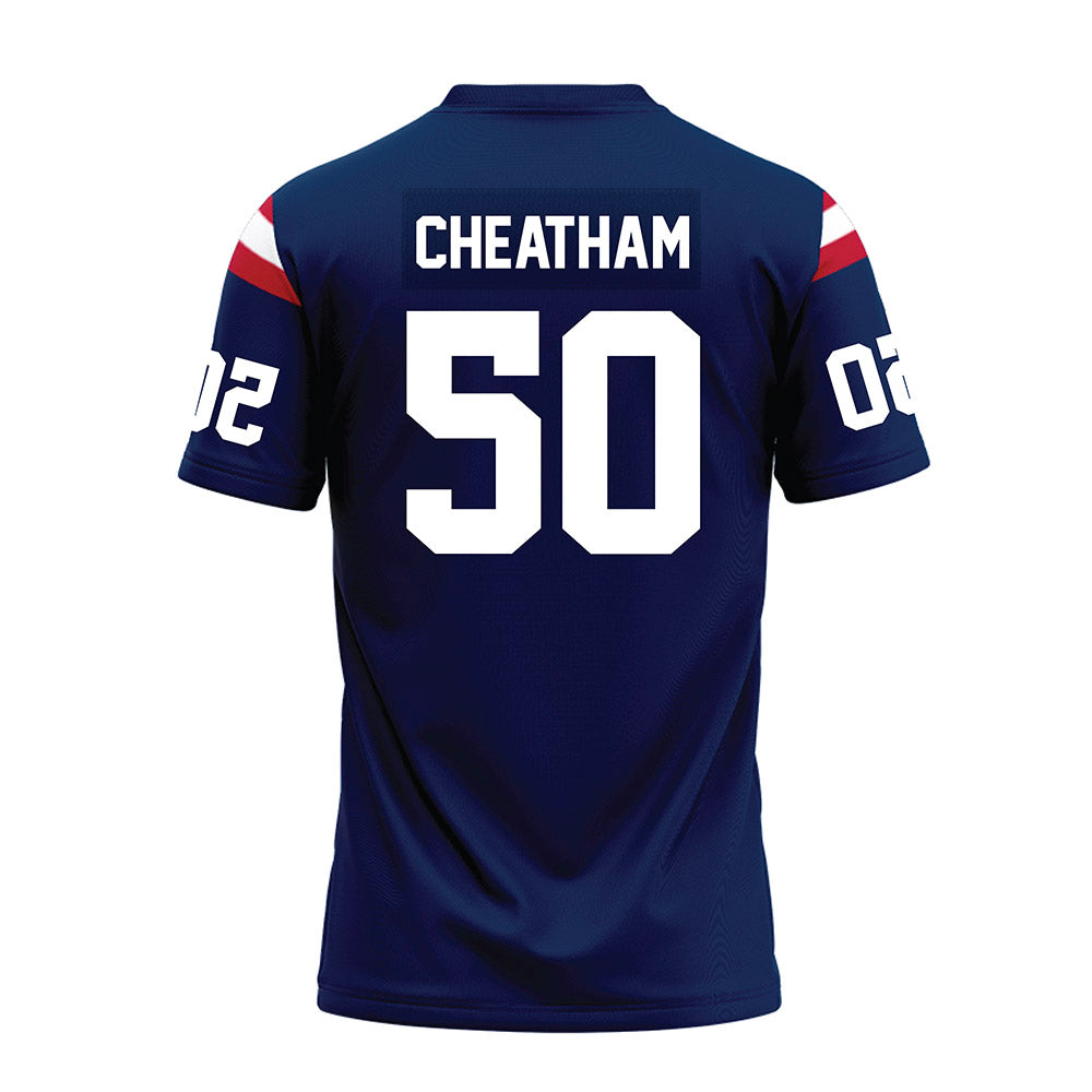 FAU - NCAA Football : Owen Cheatham - Blue Premium Football Jersey-1
