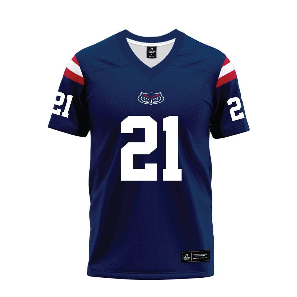 FAU - NCAA Football : Diamate Howard - Blue Premium Football Jersey-0