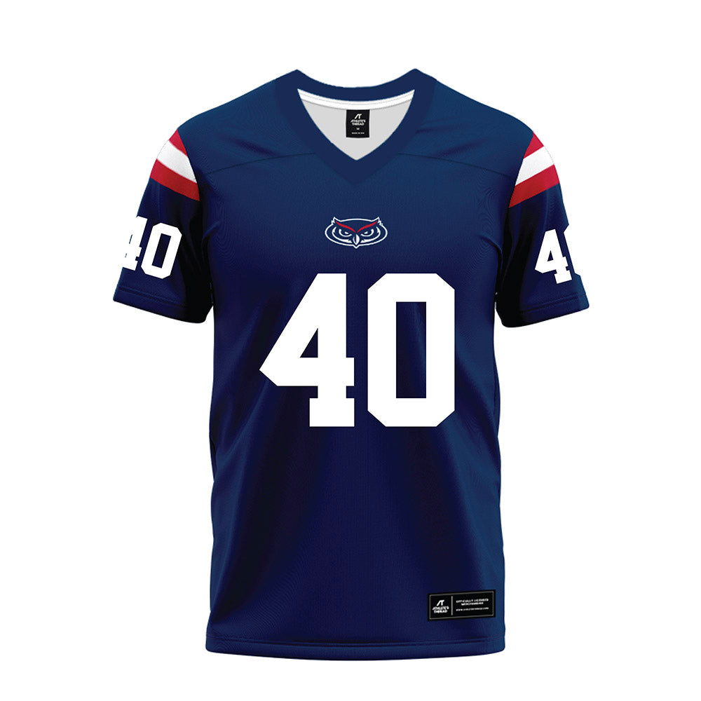 FAU - NCAA Football : Edwin Farmer - Blue Premium Football Jersey-0