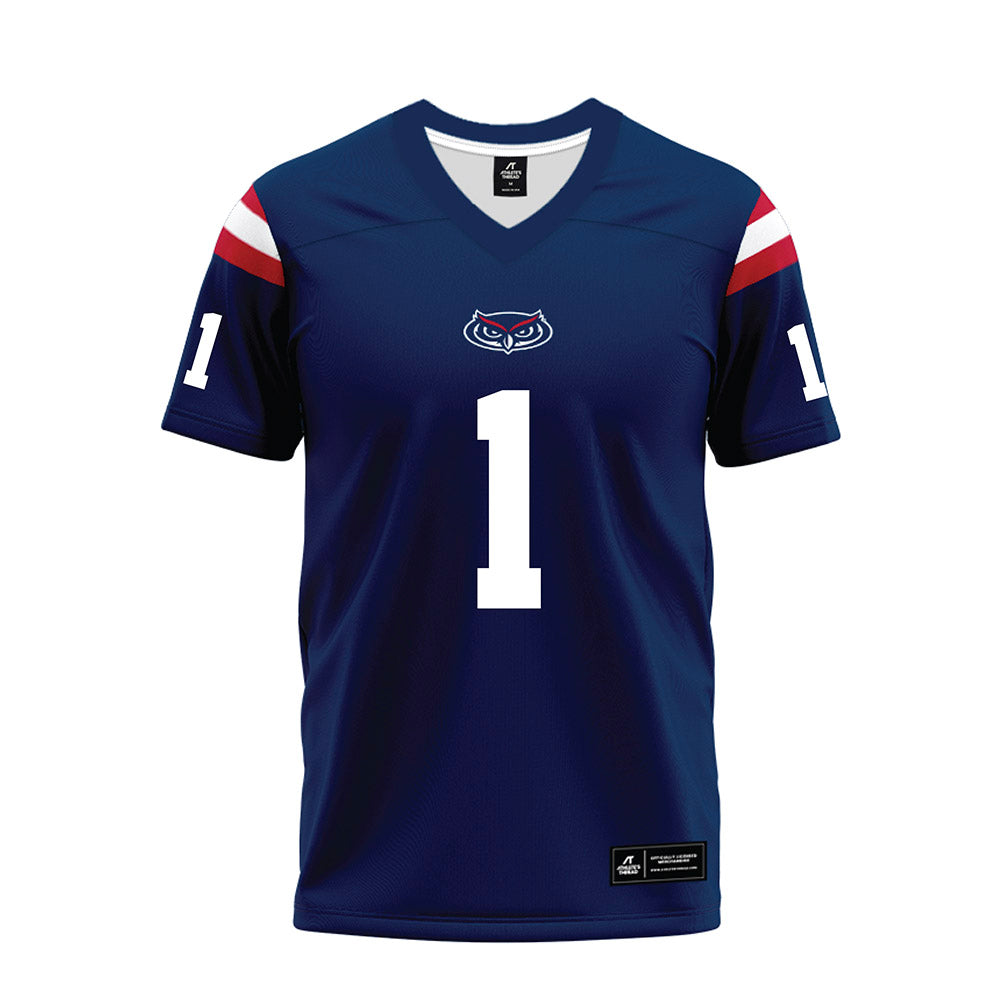 FAU - NCAA Football : Antonio Johnson - Blue Premium Football Jersey-0