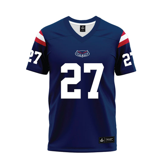 FAU - NCAA Football : Terez Reid - Blue Premium Football Jersey-0