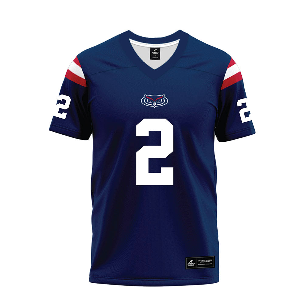 FAU - NCAA Football : wilky denaud - Blue Premium Football Jersey