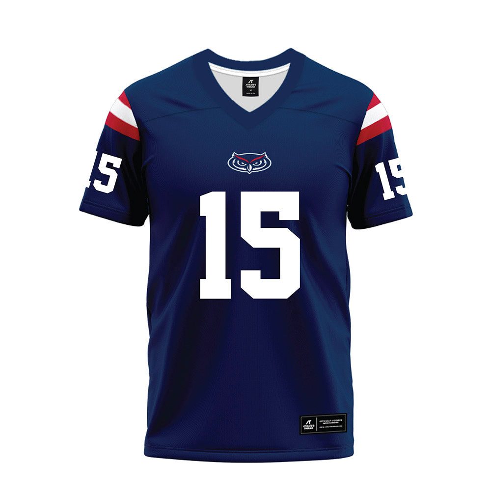 FAU - NCAA Football : Michael Valentino - Blue Premium Football Jersey-0