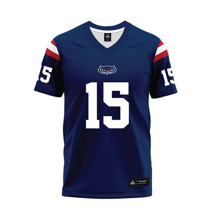 FAU - NCAA Football : Michael Valentino - Blue Premium Football Jersey-0