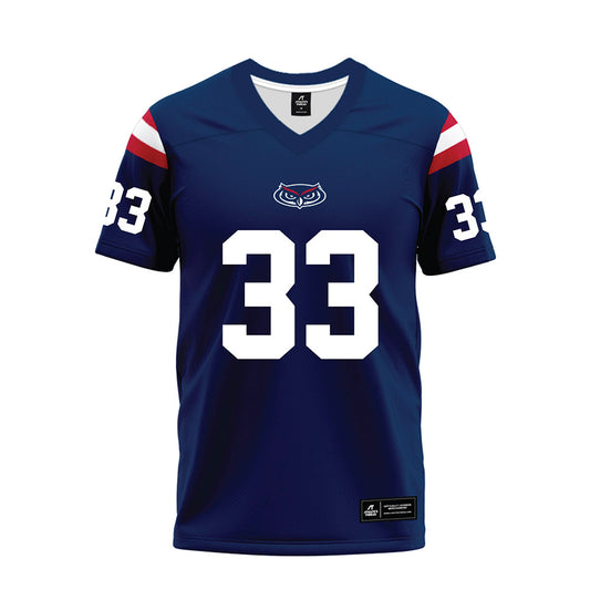 FAU - NCAA Football : Almari Brown - Blue Premium Football Jersey-0