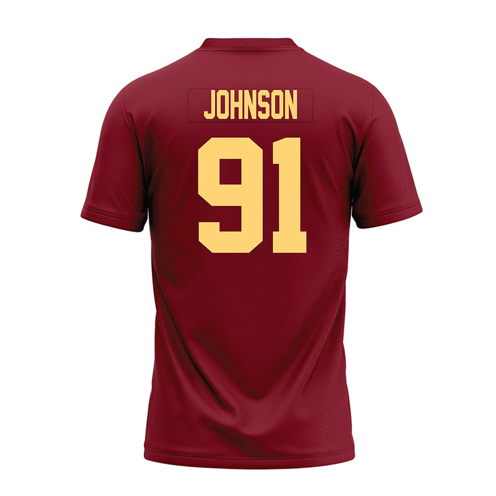 Minnesota - NCAA Football : Howie Johnson - Maroon Premium Football Jersey-1