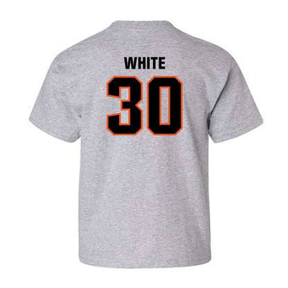Oklahoma State - NCAA Football : Trip White - Classic Shersey Youth T-Shirt-1