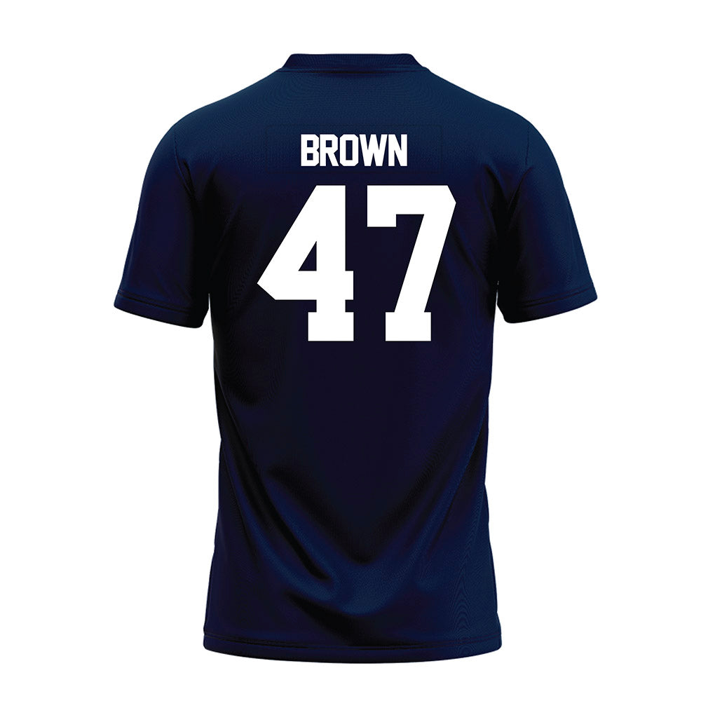 Georgia Southern - NCAA Football : Xavier Brown - Navy Premium Football Jersey-1