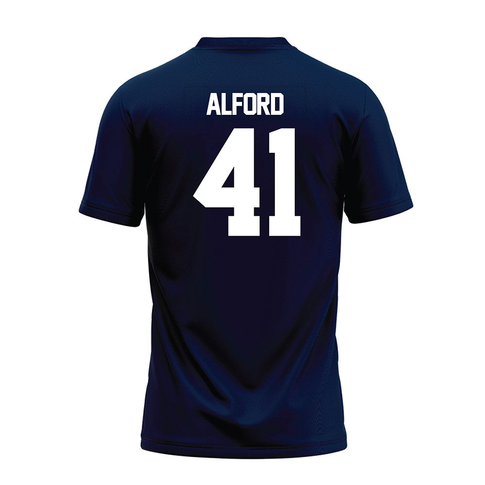 Georgia Southern - NCAA Football : Brandon Alford - Navy Premium Football Jersey-1