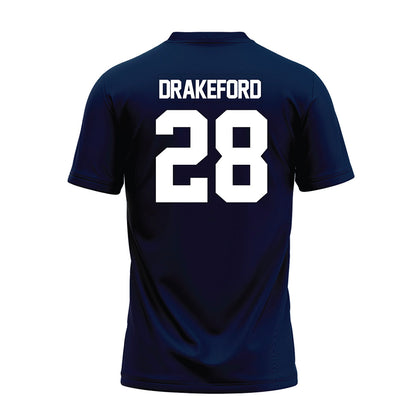 Georgia Southern - NCAA Football : Tylin Drakeford - Navy Premium Football Jersey-1