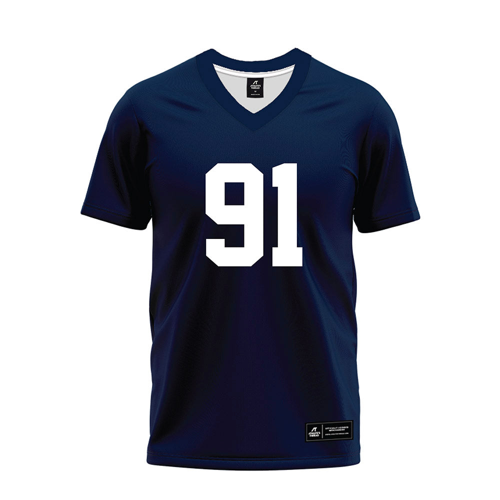 Georgia Southern - NCAA Football : Evan Scruggs - Navy Premium Football Jersey-0