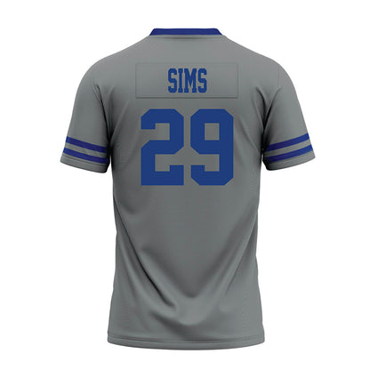 Memphis - NCAA Football : Tim Sims - Grey Premium Football Jersey-1