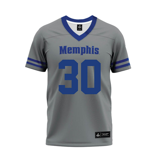 Memphis - NCAA Football : Lachlan Carrigan - Grey Premium Football Jersey-0