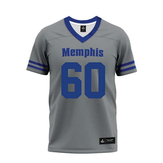 Memphis - NCAA Football : Austin Gentle - Grey Premium Football Jersey-0